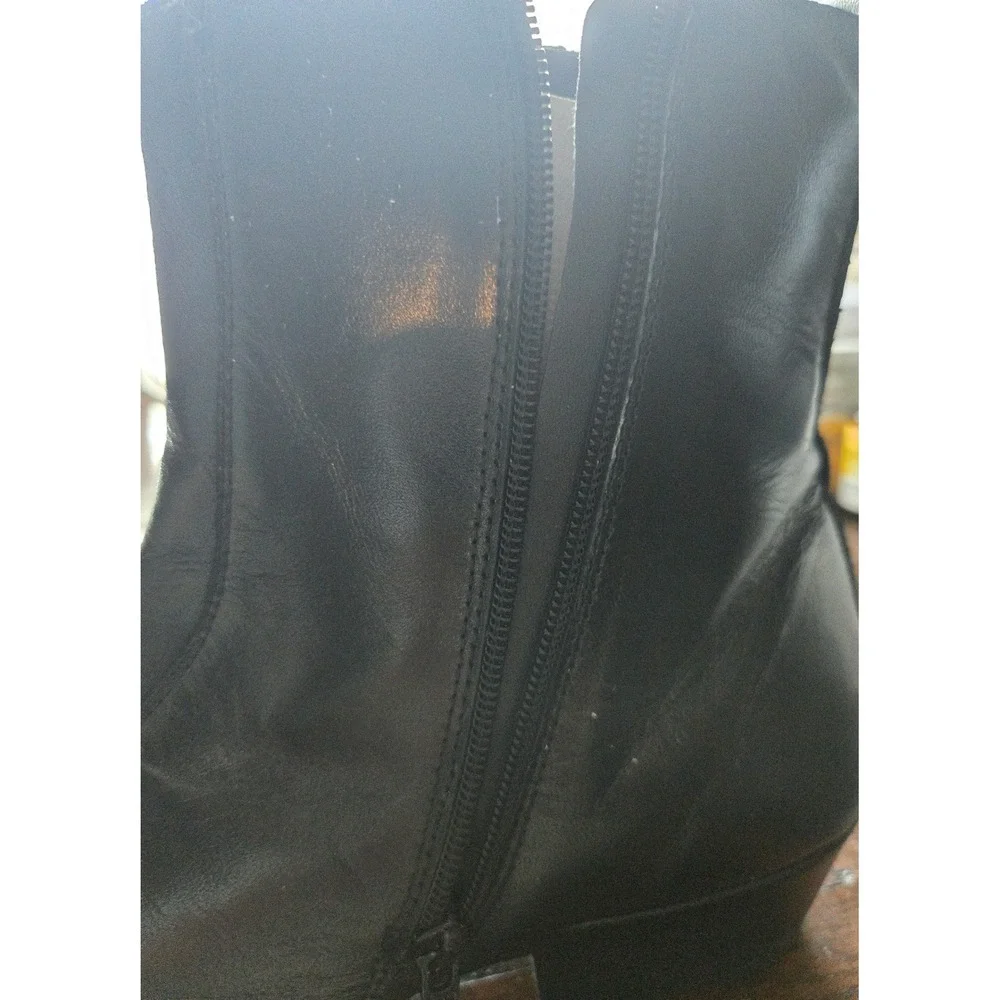 Stacy Adams Santos Mens Black Leather Side Zip Dress Ankle Boots 12 M 24855-001